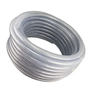 1/2" ID Reinforced Clear PVC Tubing w/Polyester Braided Vinyl (by the Foot)