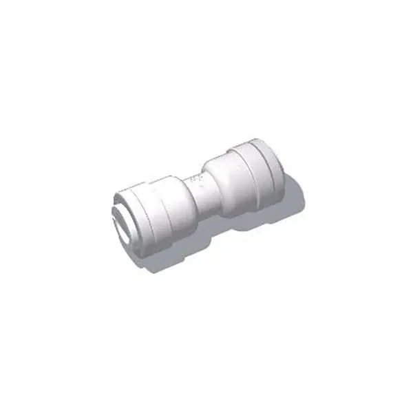 1/4" Tube x 1/4" Tube RO Push Connect Union (WHITE) Mur-Lok