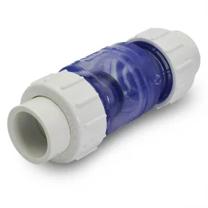 1" Clear PVC True Union Swing Check Valve Slip