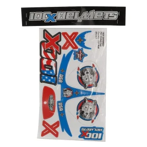 100X Helmets 100 X PBR Team USA with Wolves Sticker Set