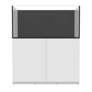 108 Gallon External Overflow Rimless Tank w/ White Stand (Full Package) - Fiji Cube
