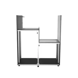 112 Gallon Peninsula Drop Off Aquarium w/ Black Stand - Fiji Cube