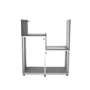 112 Gallon Peninsula Drop Off Aquarium w/ White Stand - Fiji Cube