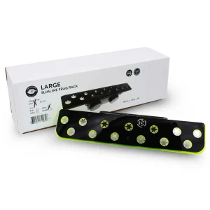 13 Hole Large Slimline Frag Rack (1/2" Glass) Goblin Green w/Frag Lock - PNW Customs