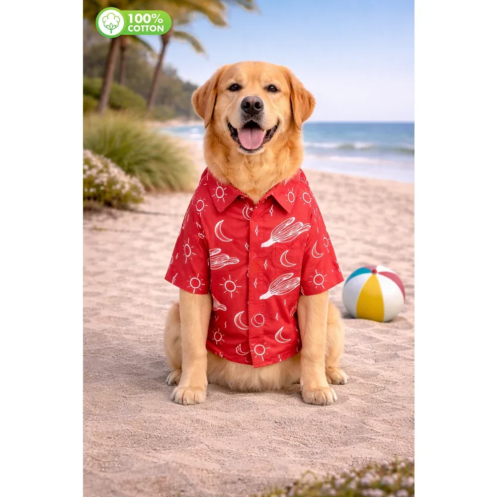 15 Furries Universe Printed Cotton Shirts for Dogs (Sangria Red)