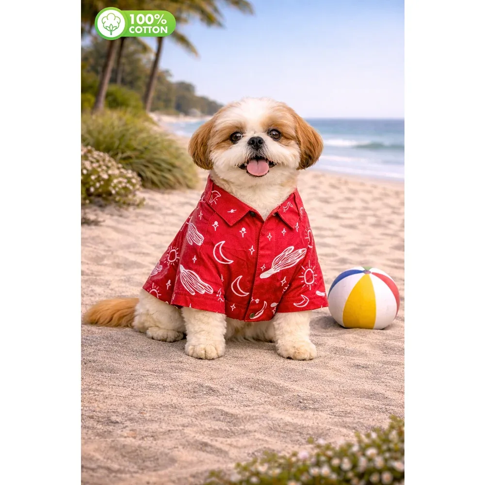 15 Furries Universe Printed Cotton Shirts for Dogs (Sangria Red) - Image 2