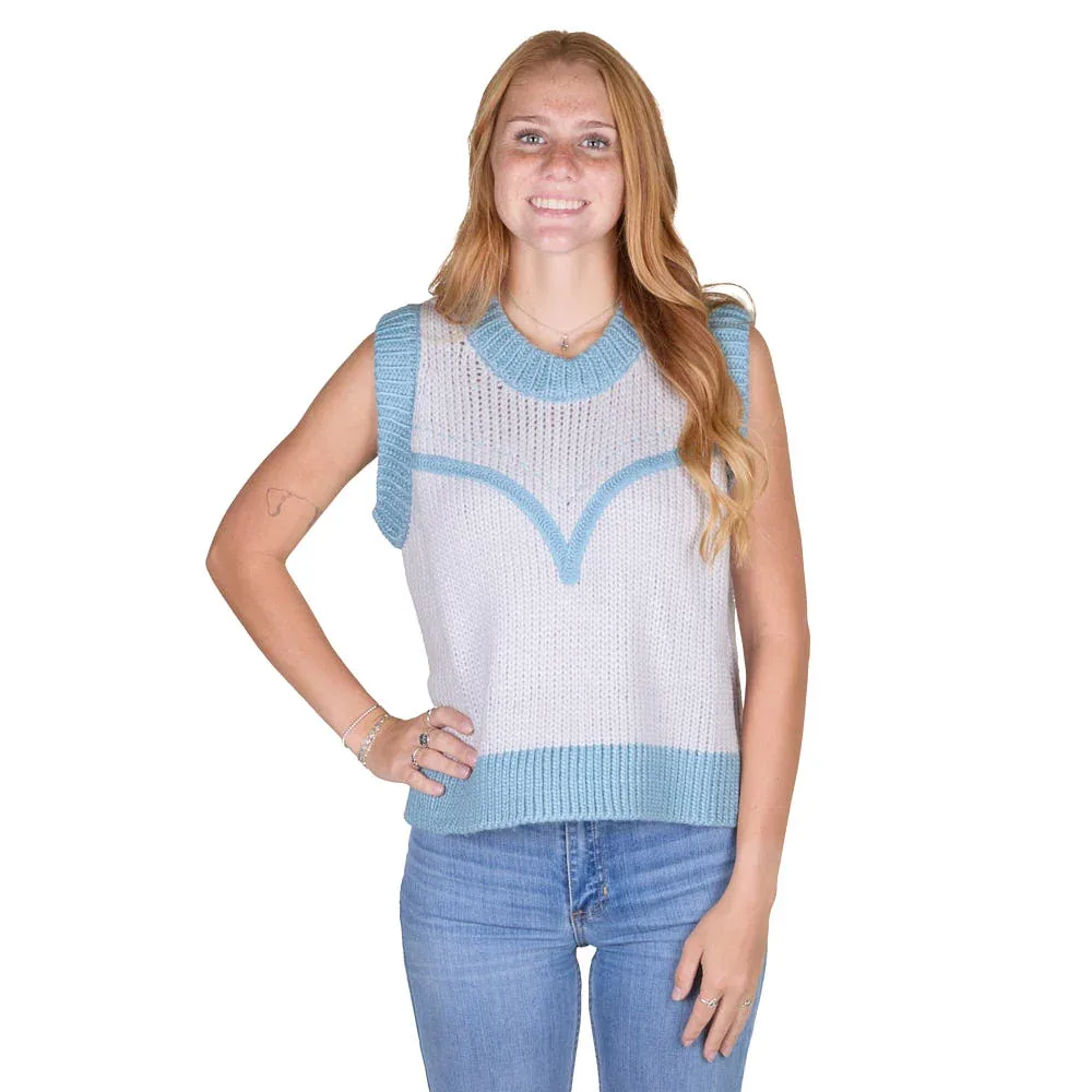 2 Fly Co. Dakota Denim Knit Top - Image 2