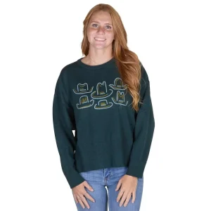 2 Fly Co. Green Tip Your Hatz Sweater