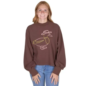 2 Fly Co. Women's Waddle Waddle West Brown Top