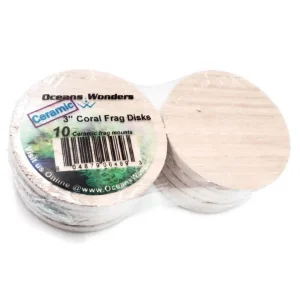 3" Ceramic XXL Coral Frag Disks - 10 Pack - Oceans Wonders