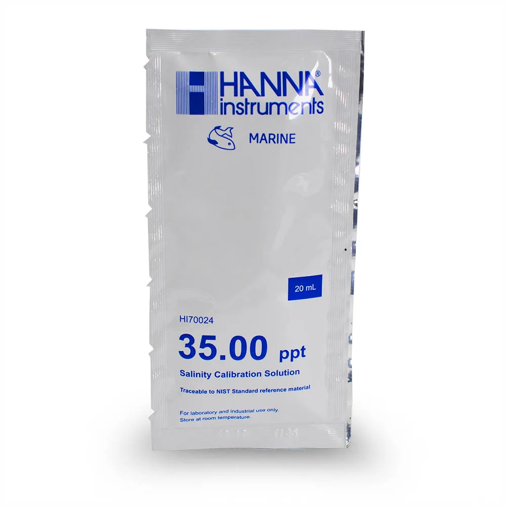 35 ppt Salinity Calibration Solution Pack HI70024P (Single Pack) - Hanna Instruments