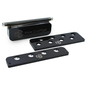 4 & 8 Hole Small Slimline Frag Rack (1/2" Glass) Black w/Frag Lock - PNW Customs