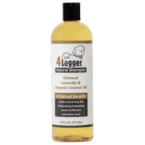 4-Legger Organic Oatmeal Dog Shampoo with Lavender and Aloe 16 oz