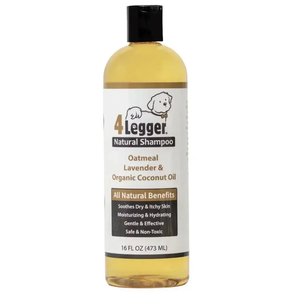 4-Legger Organic Oatmeal Dog Shampoo with Lavender and Aloe 16 oz