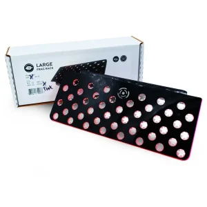 44 Hole Large Frag Rack (1/2" Glass) Pink w/Frag Lock - PNW Customs