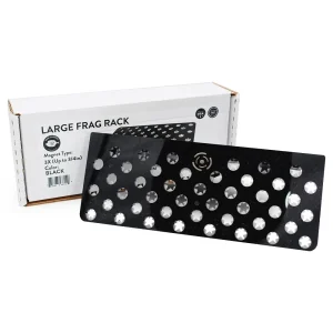 44 Hole Large Frag Rack (3/4" Glass) Black w/Frag Lock & Reinforced Magnets - PNW Customs