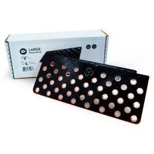 44 Hole Large Frag Rack (3/4" Glass) Orange w/Frag Lock & Reinforced Magnets - PNW Customs