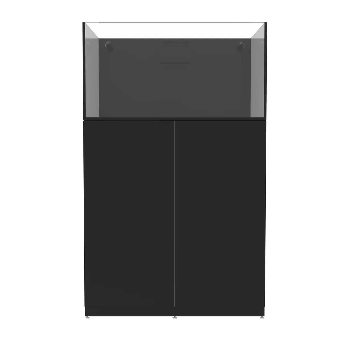 48 Gallon Shallow External Overflow Rimless Nano Tank w/ Black Stand (Full Package) - Fiji Cube