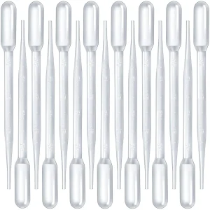 (5 Pack) 3 ml Plastic Transfer Pipettes Disposable Graduated Pipettes for Water Testing