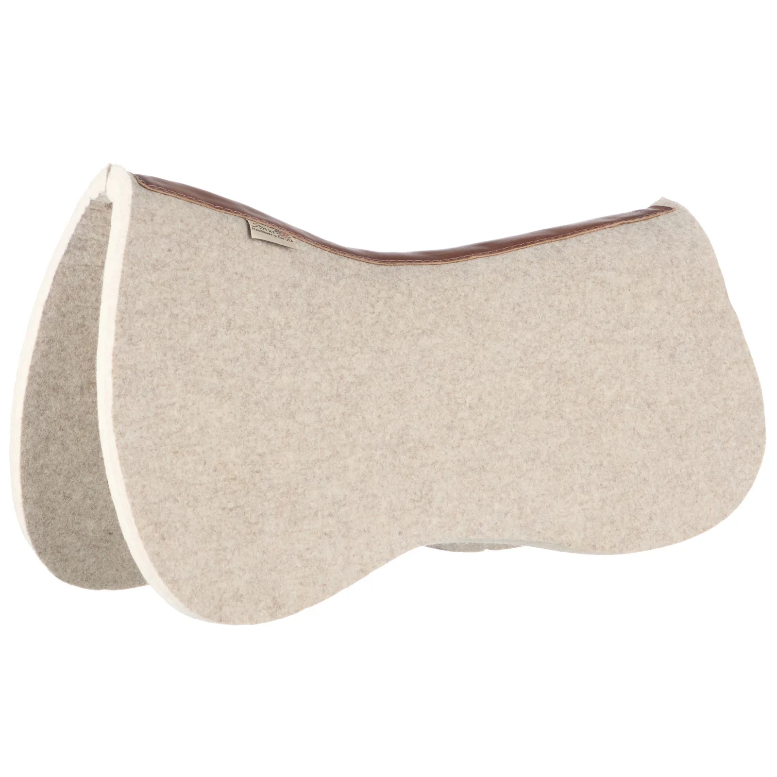 5 Star Equine Products Supplies Inc. 1in Contoured Butterfly Barrel Racer Natural Felt Under Pad - Image 2