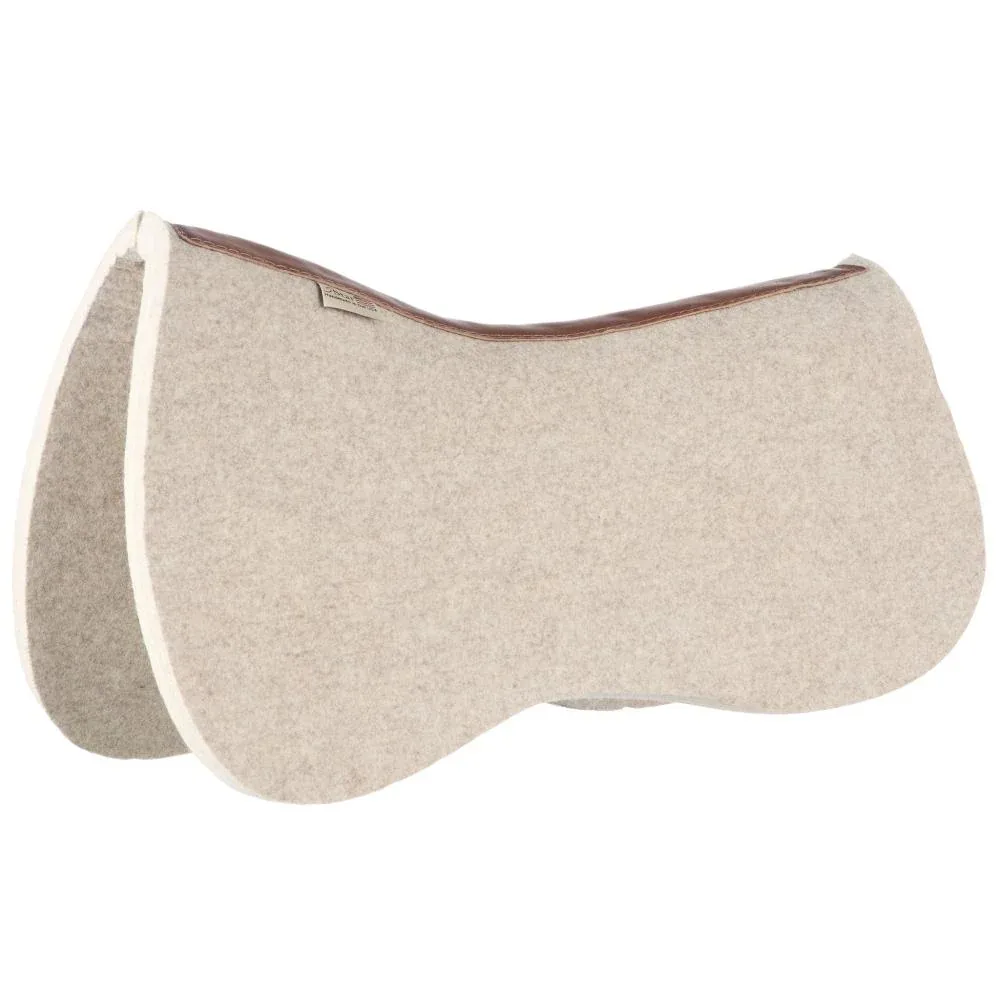 5 Star Equine Products Supplies Inc. 1in Contoured Butterfly Barrel Racer Natural Felt Under Pad