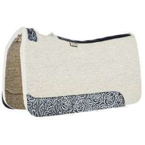 5 Star Equine Products Supplies Inc. 1in Roper Black Cowboy Tool Natural Roper Saddle Pad