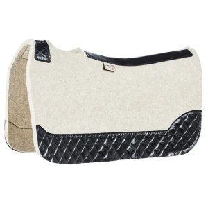 5 Star Equine Products Supplies Inc. 3/4in Barrel Racer Black Diamond Natural Felt Saddle Pad