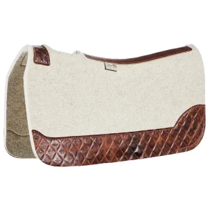 5 Star Equine Products Supplies Inc. 3/4in Barrel Racer Carmel Diamond Natural Felt Saddle Pad