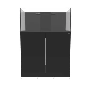 57 Gallon Shallow Internal Middle Rimless Tank w/ Black Stand - Fiji Cube