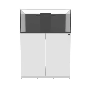 57 Gallon Shallow Internal Middle Rimless Tank w/ White Stand (Full Package) - Fiji Cube
