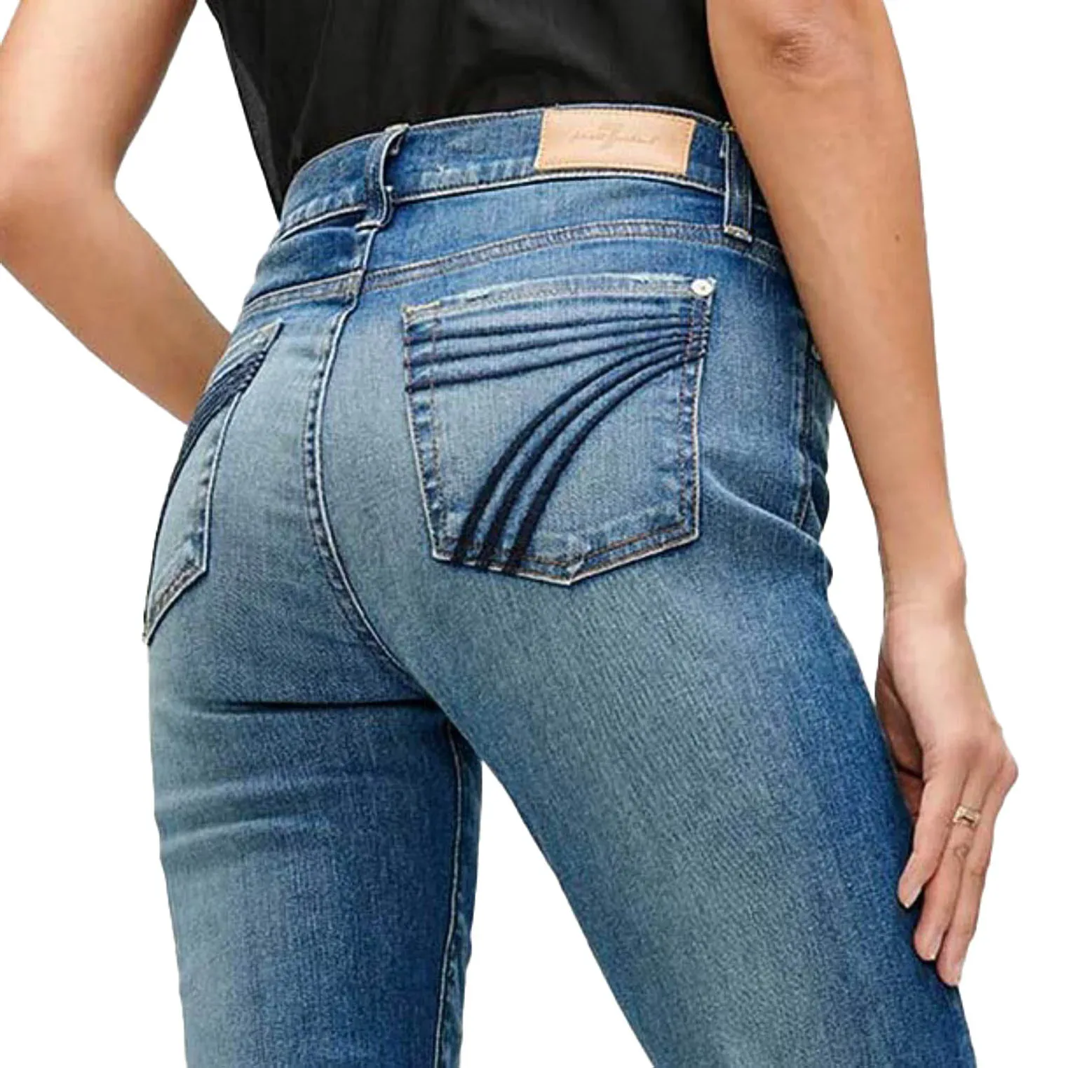 7 For All Mankind DOJO Distressed Authentic Light Jeans - Image 2