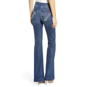 7 For All Mankind Tailorless Dojo Lake Blue Jeans