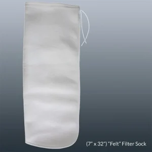 7" x 32" 100 Micron Polyester Filter Sock w/ Draw String - ReefH20