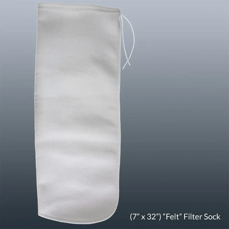 7" x 32" 100 Micron Polyester Filter Sock w/ Draw String - ReefH20