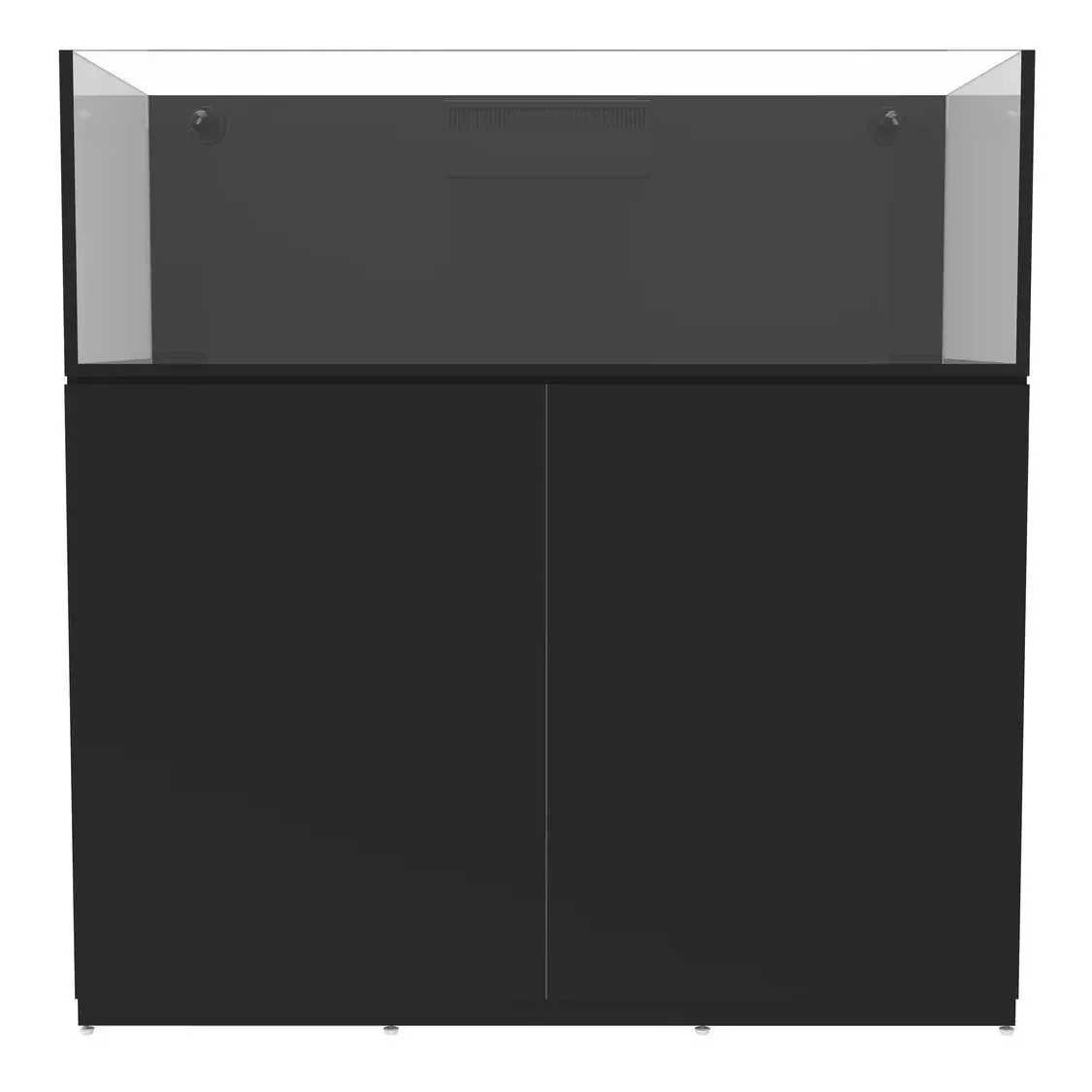 76 Gallon Shallow External Overflow Rimless Tank w/ Black Stand - Fiji Cube