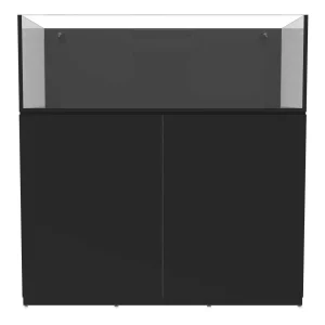 76 Gallon Shallow External Overflow Rimless Tank w/ Black Stand (Full Package) - Fiji Cube
