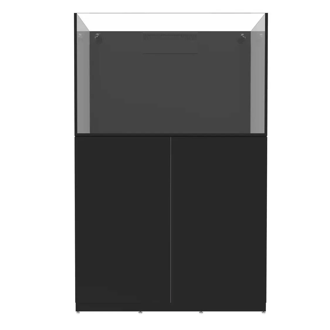 81 Gallon External Overflow Rimless Tank w/ Black Stand - Fiji Cube