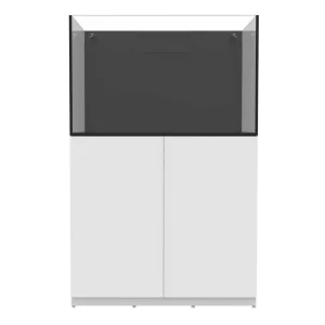81 Gallon External Overflow Rimless Tank w/ White Stand (Full Package) - Fiji Cube