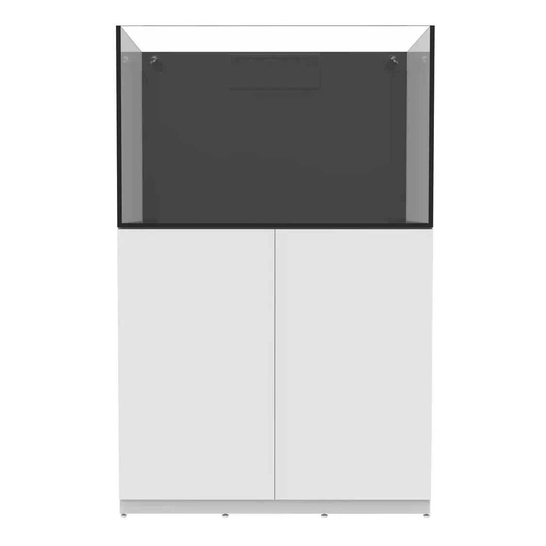 81 Gallon External Overflow Rimless Tank w/ White Stand (Full Package) - Fiji Cube