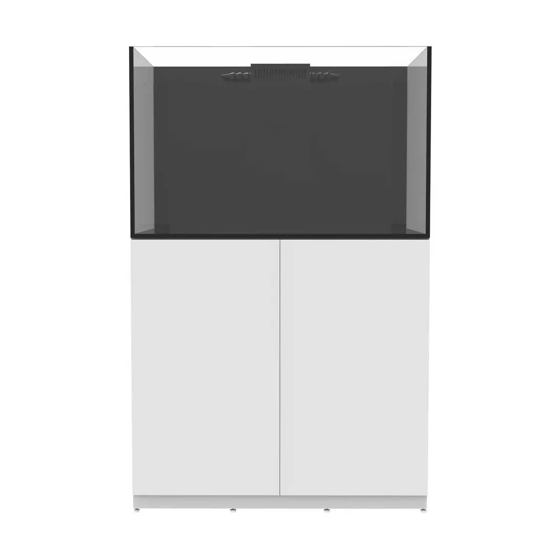 81 Gallon Internal Middle Rimless Tank w/ White Stand (Full Package) - Fiji Cube