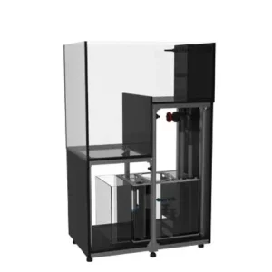 84 Gallon Peninsula Drop Off Aquarium w/ Black Stand - Full Package - Fiji Cube