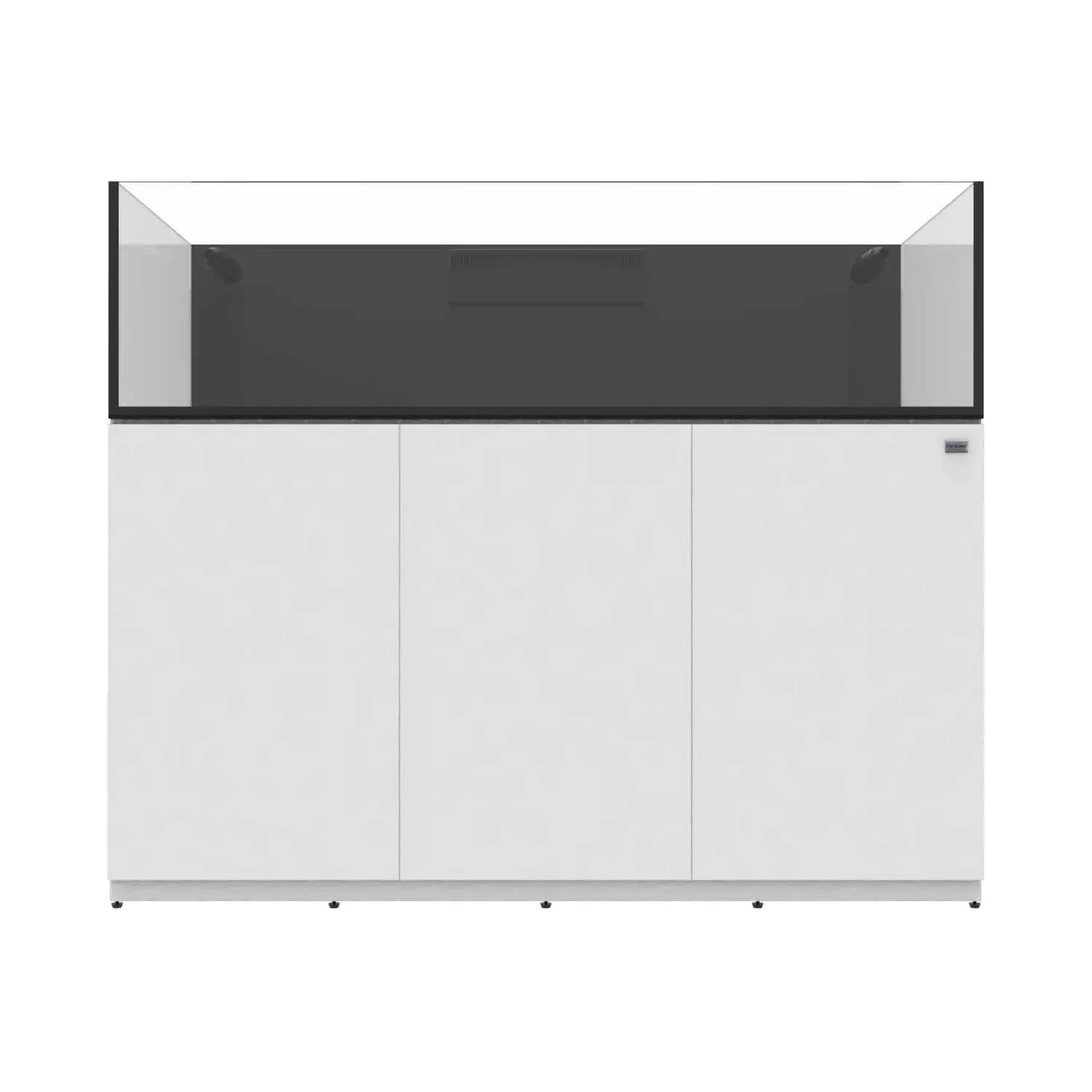95 Gallon External Overflow Rimless Tank w/ White Stand (Full Package) - Fiji Cube