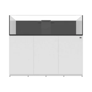 95 Gallon Shallow Internal Middle Rimless Tank w/ White Stand (Full Package) - Fiji Cube