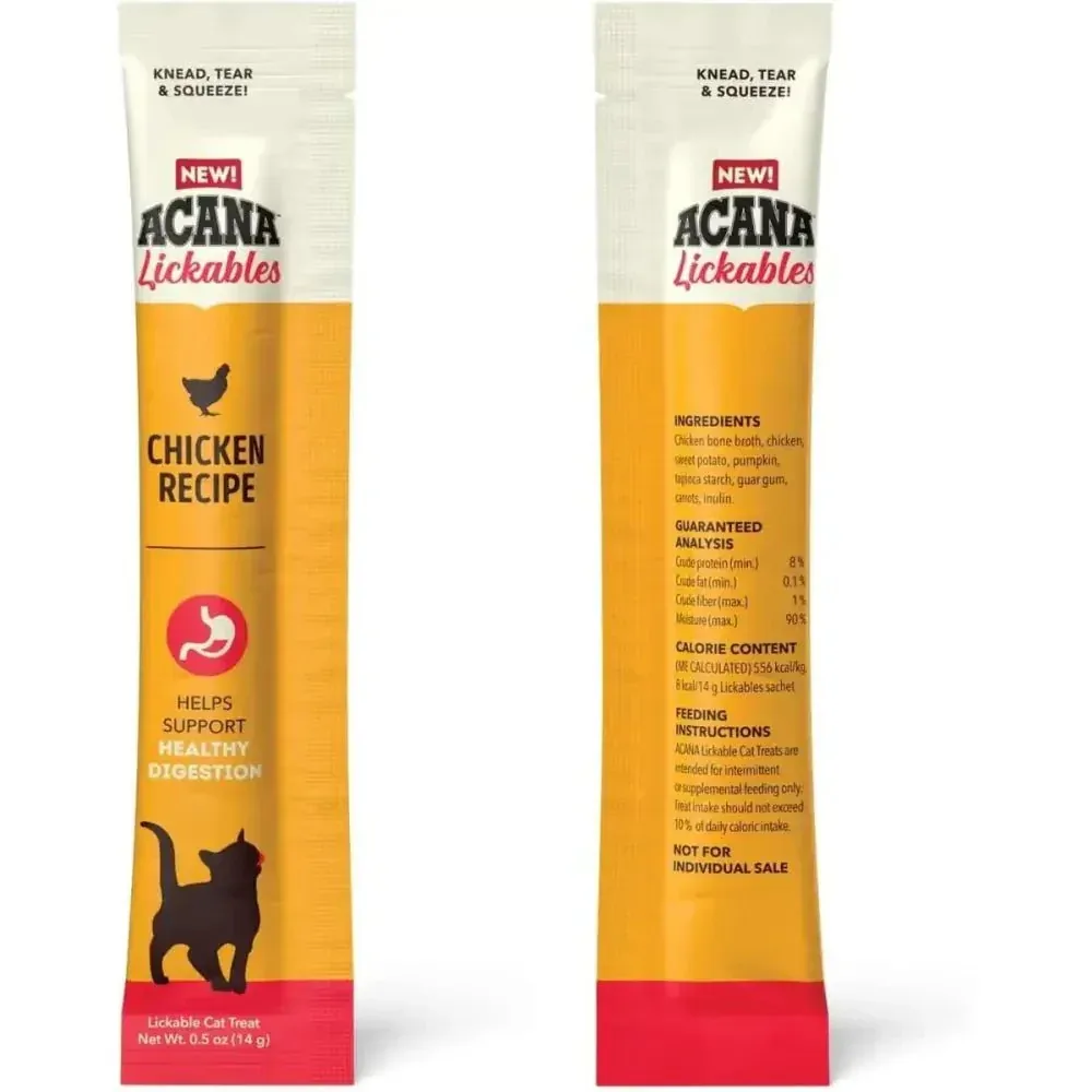 Acana Chicken Lickables Healthy Digestion Cat Treats 2.5 oz