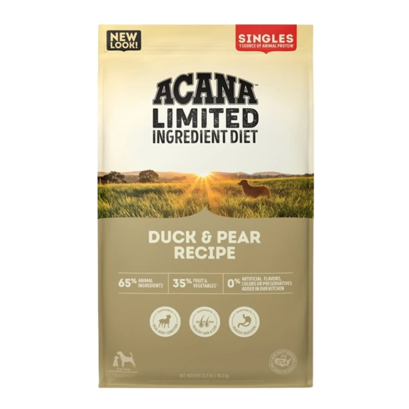 Acana Dog Grain-Free Singles Duck & Pear Recipe, 22.5 lb