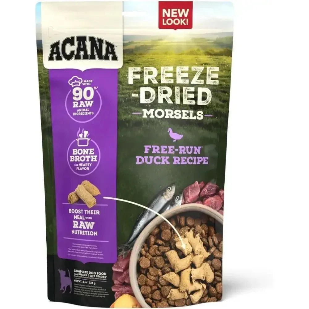 ACANA Free-Run Duck Morsels Freeze-Dried Dog Food & Topper 8 oz