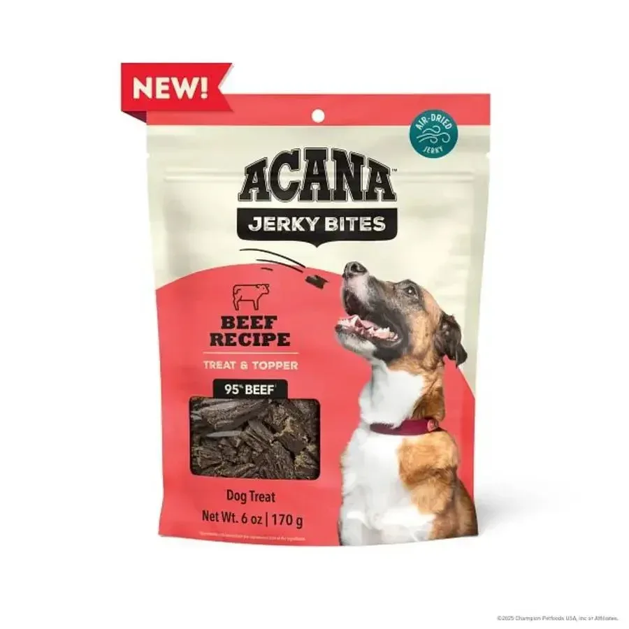 ACANA Jerky Bites Beef Flavor High-Protein Jerky Dog Treats 6 oz
