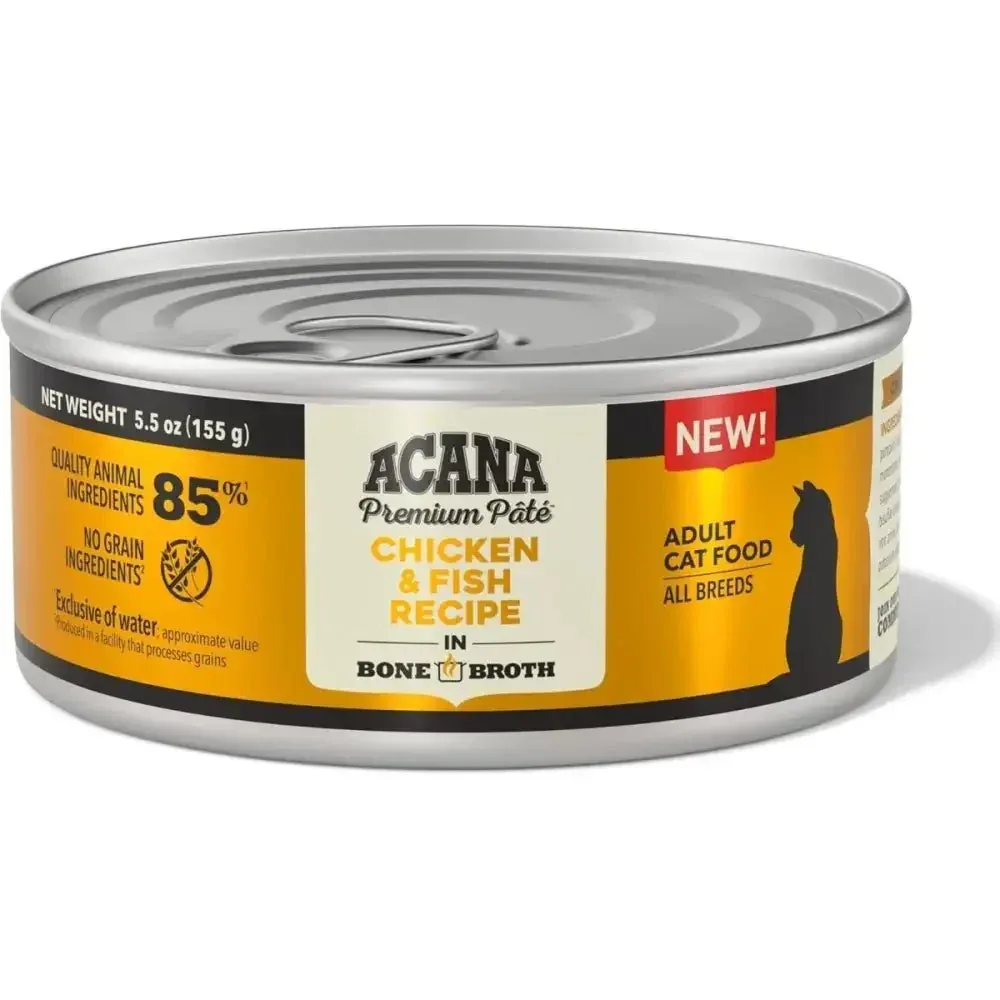 ACANA Premium Chicken and Fish in Bone Broth Pate Wet Cat Food