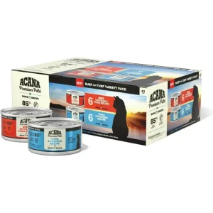ACANA Premium Variety Pack Surf and Turf Pate in Bone Broth Wet Cat Food 12ea/3 oz
