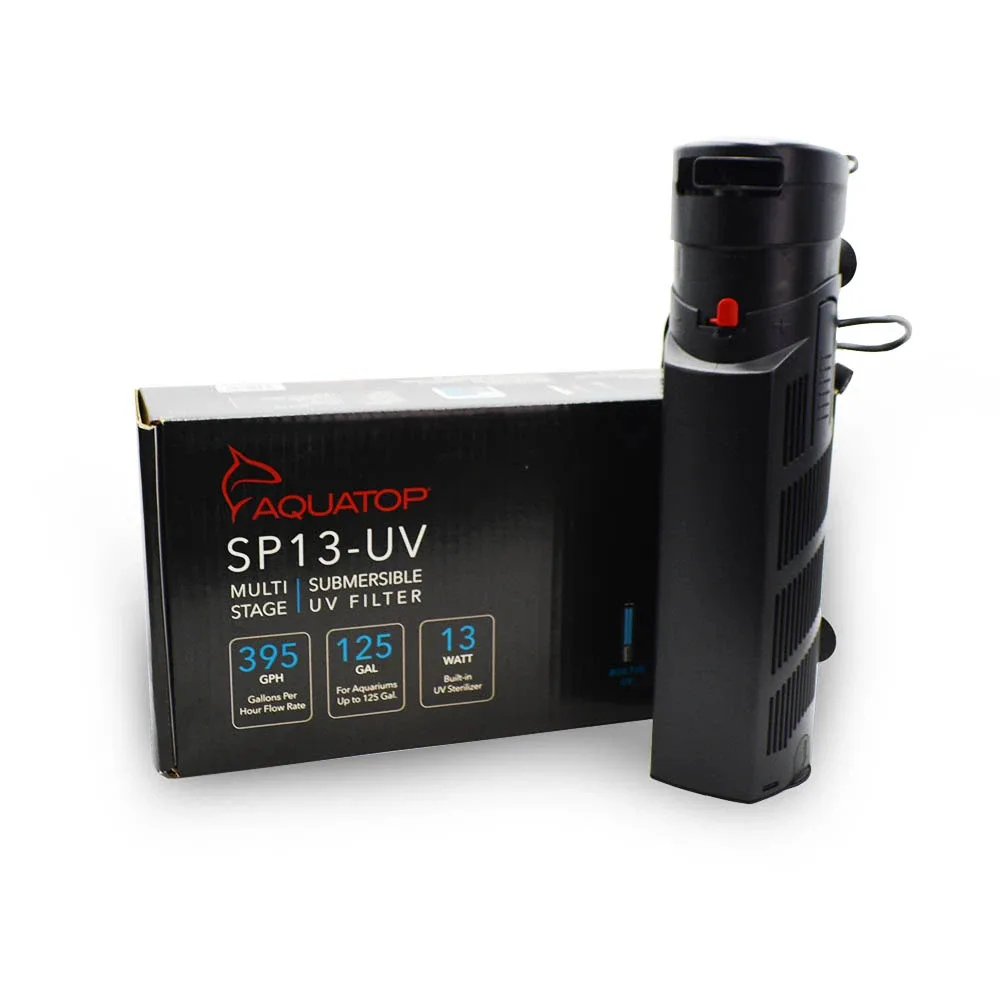 Adjustable Flow Submersible UV Filter SP13UV (13 Watt) - AquaTop